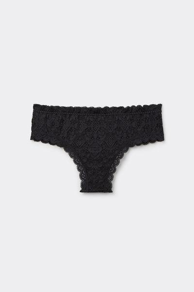 Black Lace French Knickers, , large image number 2