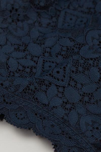 Navy Lace French Knickers, Intense Blue, large image number 4
