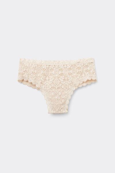 Cream Lace French Knickers, , large image number 2