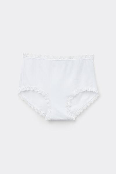 White High-Waisted French Knickers, White, large image number 3