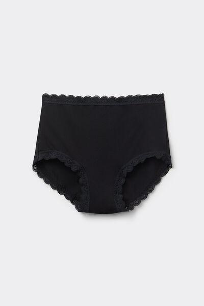 Black High-Waisted French Knickers, , large image number 2