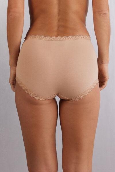 Beige High-Waisted French Knickers, , large image number 3