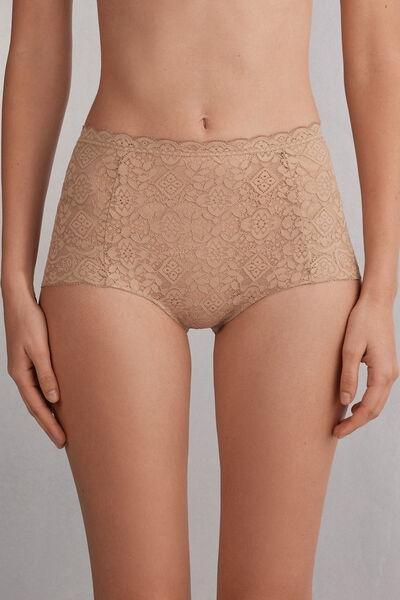Beige High-Rise French Knickers, , medium