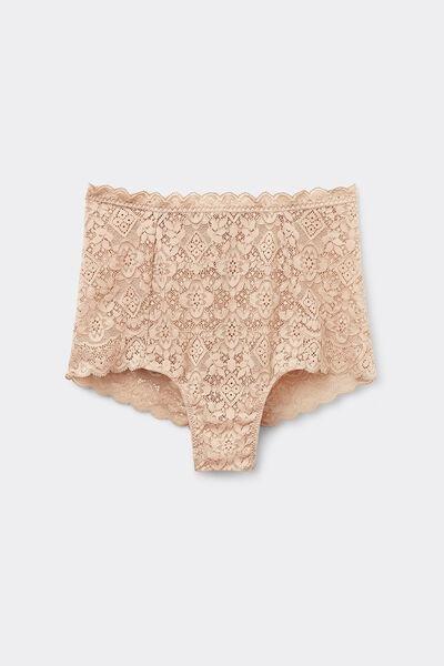 Beige High-Rise French Knickers, , large image number 2