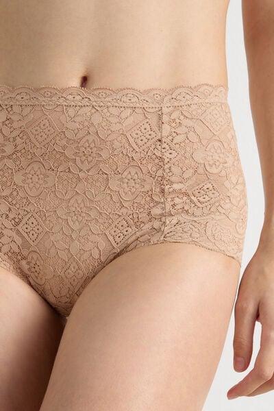 Beige High-Rise French Knickers, Soft Beige, large image number 5