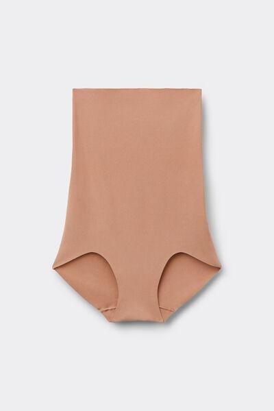 Beige Light Shaping High-Waisted Cotton French Knickers, , large image number 2
