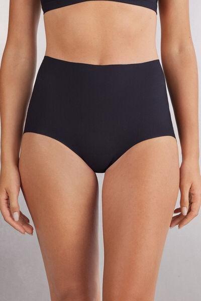 Black High-Rise French Knickers, , large image number 0