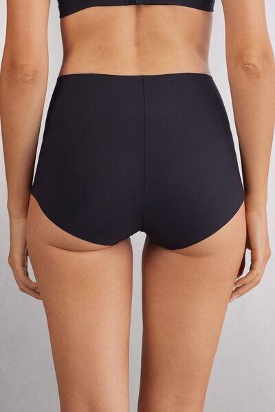 Black High-Rise French Knickers, , large image number 2