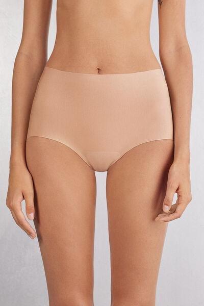 Beige High-Waisted Superior Comfort French Knickers, , large image number 1