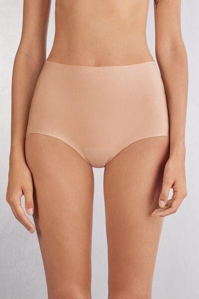 Beige High-Waisted French Knickers, Soft Beige, medium