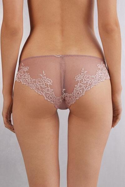 Pink Openwork Briefs, , large image number 3