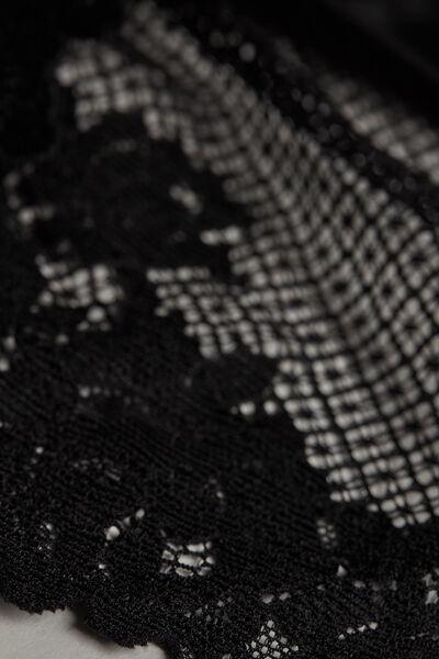 Black Pretty Flowers Knickers, Black, large image number 4
