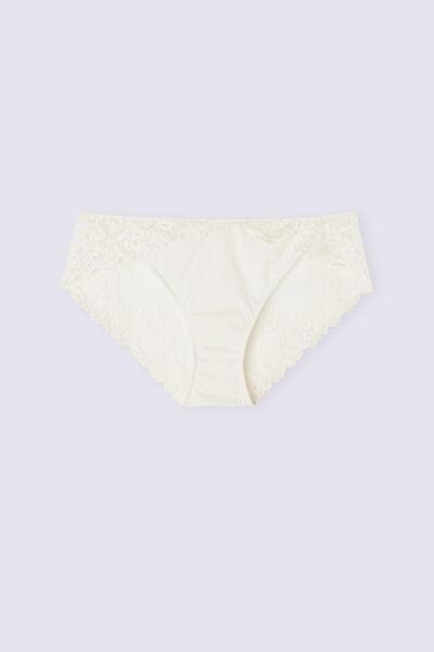 White Pretty Flowers Briefs, , large image number 2