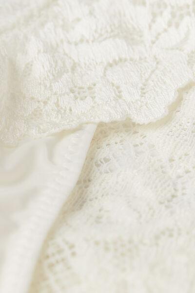 White Pretty Flowers Briefs, , large image number 4