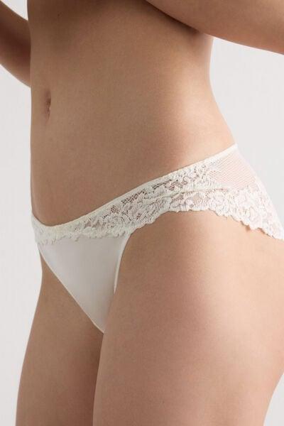 White Pretty Flowers Briefs, Powder White, large image number 5