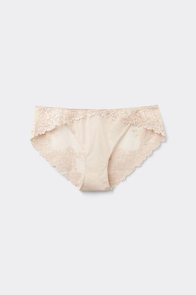 Cream Pretty Flowers Knickers, Silk, large image number 3