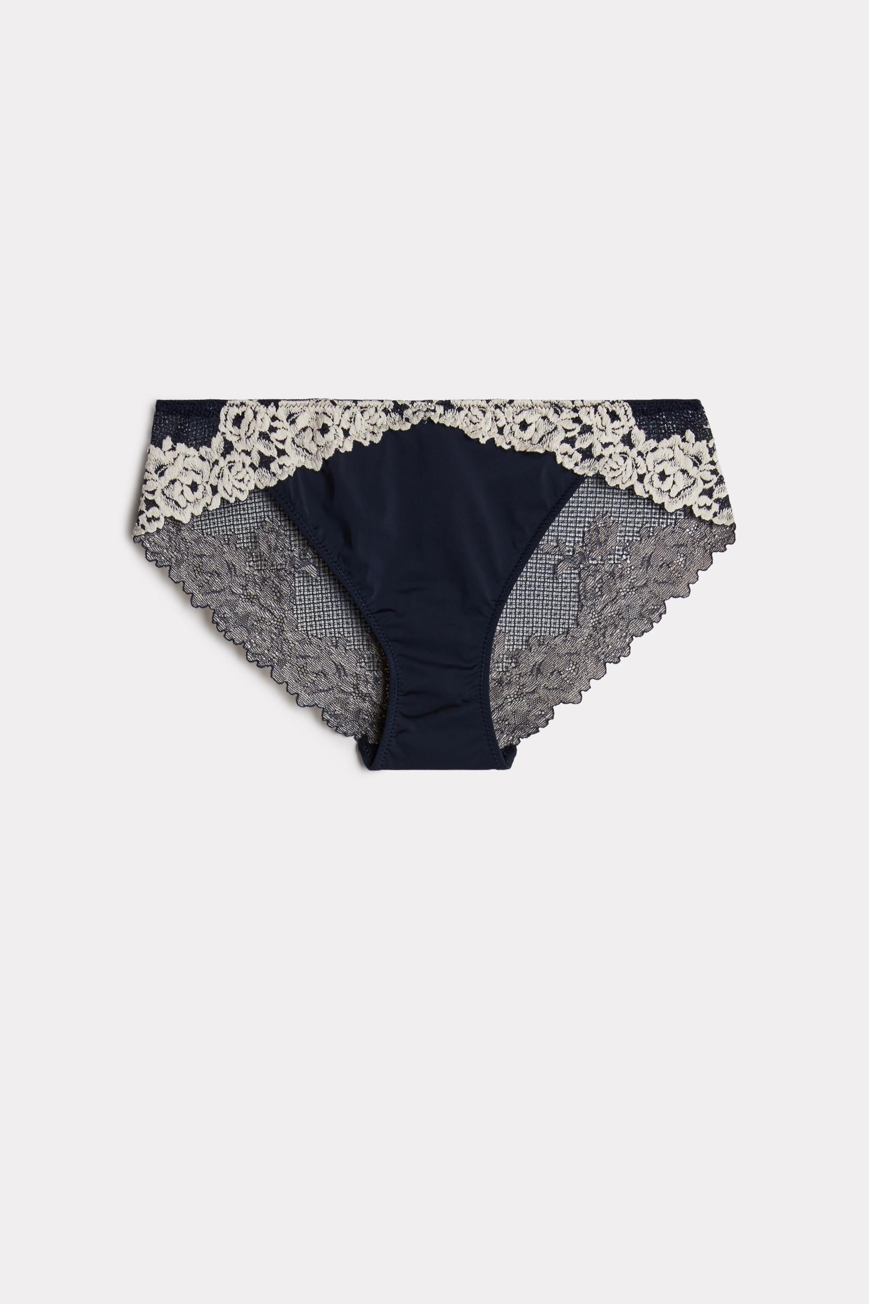 Navy Pretty Flowers Knickers, , large image number 3