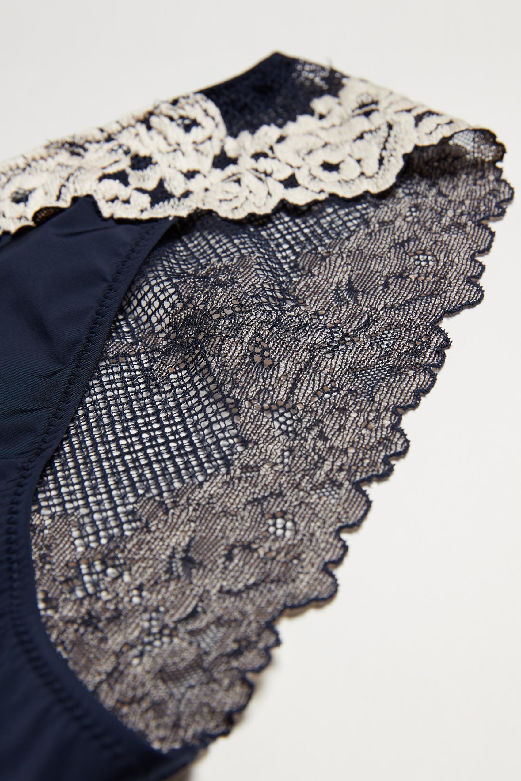 Navy Pretty Flowers Knickers, , large image number 7