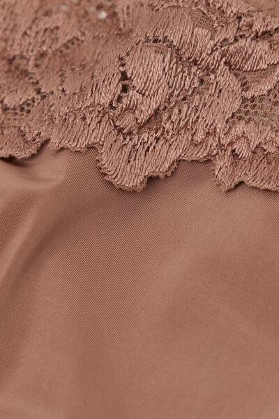 Beige Pretty Flowers Knickers, Brown Mocha, large image number 4