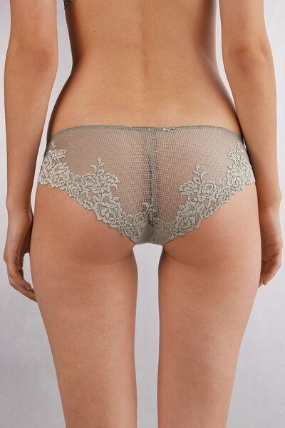 Green Pretty Flowers Briefs, , large image number 3