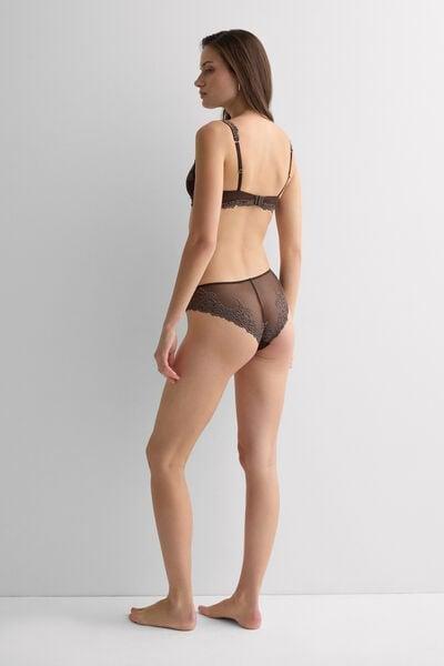 Brown Pretty Flowers Briefs, 5601_705J, large image number 2