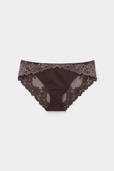 Brown Pretty Flowers Briefs, 5601_705J, large image number 3