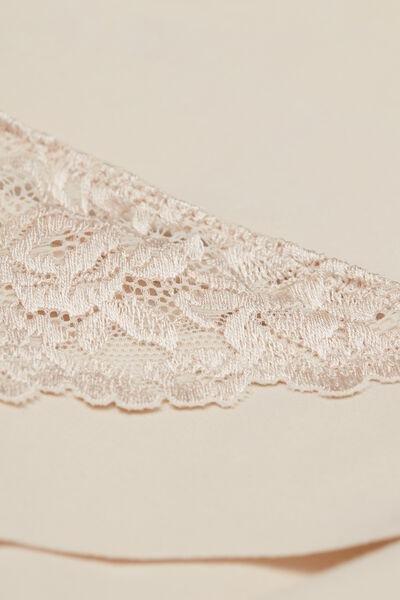 Cream Pretty Flowers Raw-Cut Briefs, Silk, large image number 4
