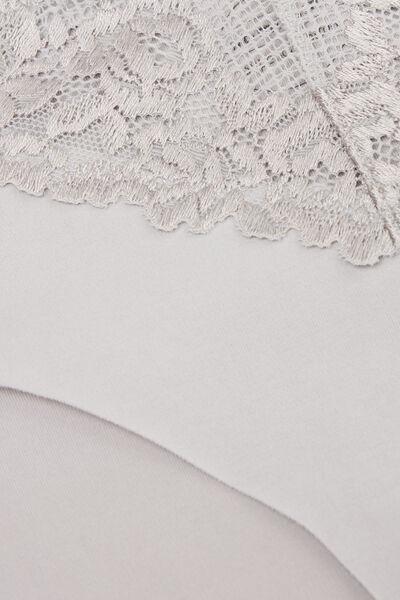 Grey Pretty Flowers Seamless Briefs, , large image number 4