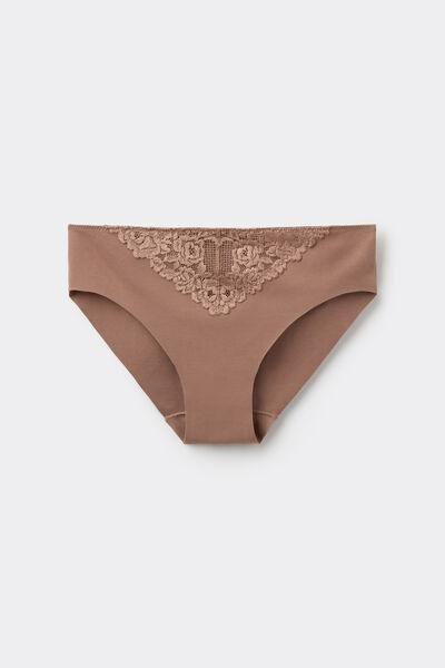 Beige Pretty Flowers Seamless Cotton Briefs, , large image number 2