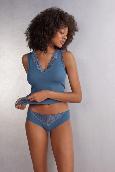 Blue Seamless Briefs, , large image number 1