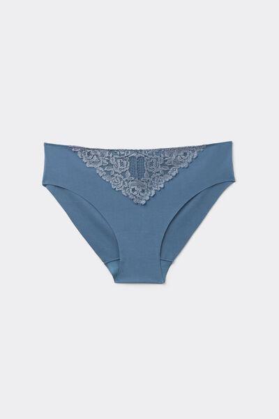 Blue Seamless Cotton Briefs, 5601_658J, large image number 2