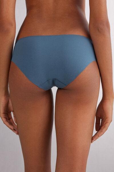 Blue Seamless Cotton Briefs, 5601_658J, large image number 3