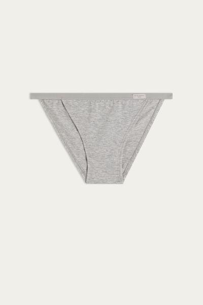 Grey Thin Side Straps Briefs, , large image number 2