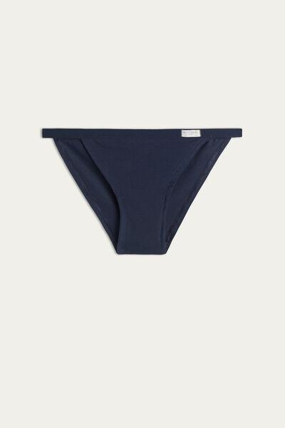 Navy Cotton String Panties, , large image number 2