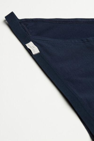 Navy Cotton String Panties, , large image number 4