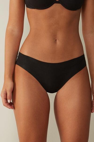 Black Seamless Supima Cotton Briefs, , large image number 0