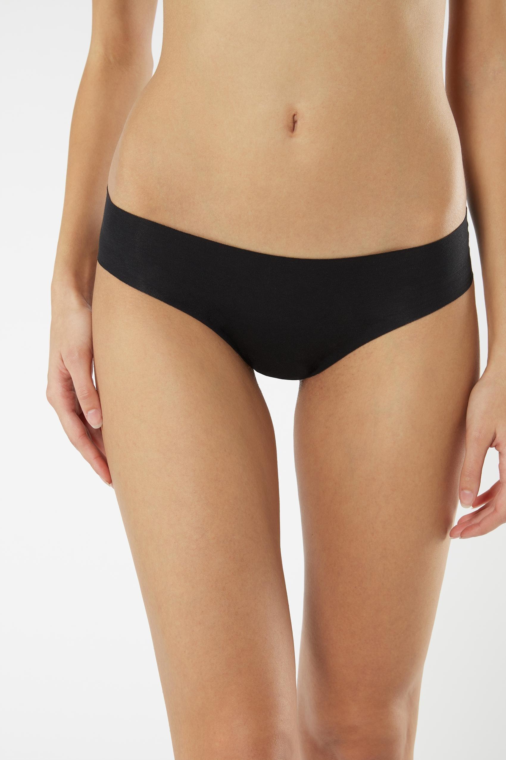 Black Seamless Supima Cotton Briefs, , large image number 3