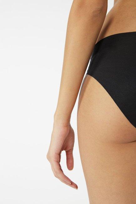 Black Seamless Supima Briefs, Black, large image number 4