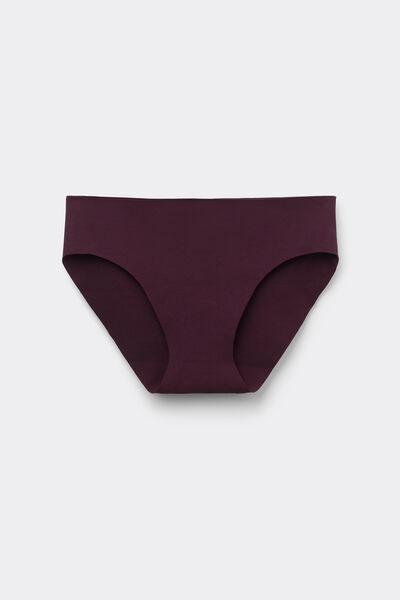Burgundy Seamless Cotton Briefs, , large image number 2