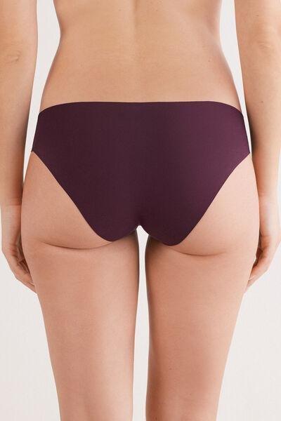 Burgundy Seamless Cotton Briefs, , large image number 3