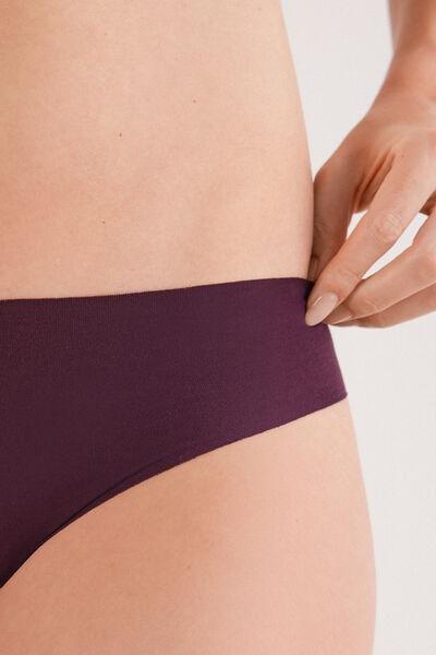 Burgundy Seamless Cotton Briefs, 5601_028K, large image number 5