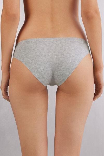 Grey Seamless Supima Cotton Briefs, , large image number 5