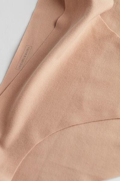 Beige Seamless Supima Briefs, , large image number 7