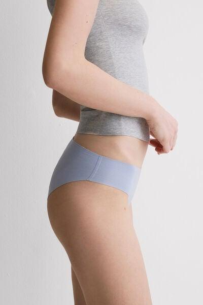Blue Seamless Cotton Briefs, 5601_064K, large image number 5