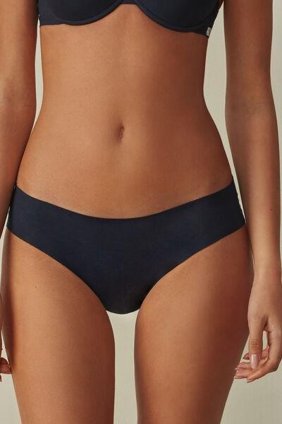 Blue Seamless Supima Cotton Briefs, , large image number 0