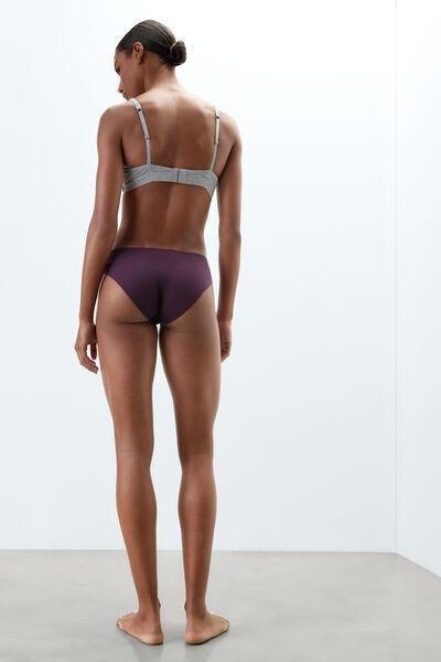 Purple Seamless Raw-Cut Cotton Briefs, 5601_198K, large image number 2
