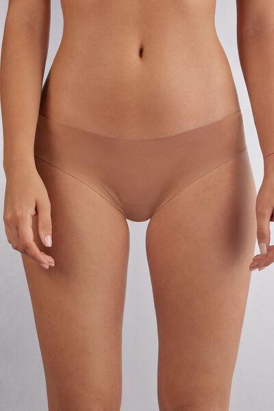 Brown Seamless Briefs, , medium