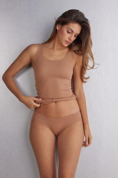 Brown Seamless Briefs, , large image number 1