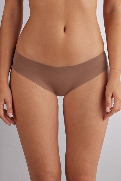 CARAMEL DARK BEIGE Seamless Cotton Briefs, , medium