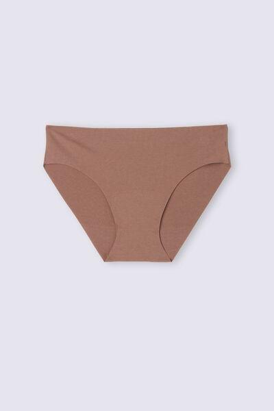 CARAMEL DARK BEIGE Seamless Cotton Briefs, , large image number 2
